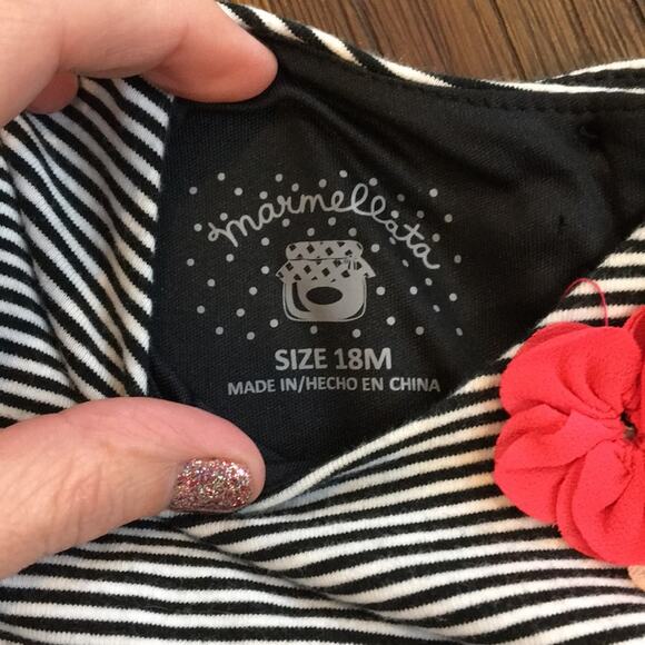 Marmellata Striped Floral Pink/White Dress - Picture 2 of 4